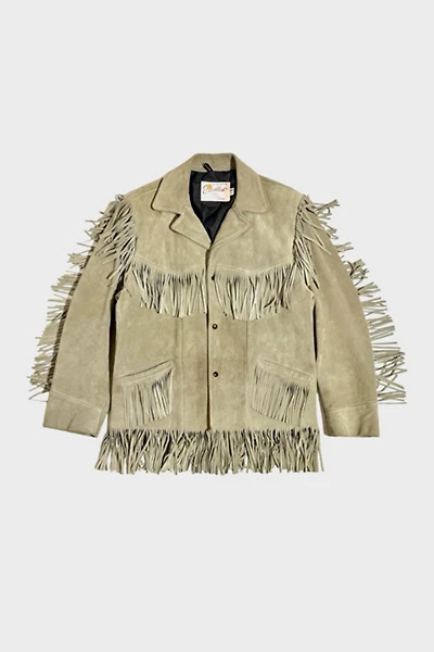 Vintage 1960's Suede Leather Fringe Jacket
