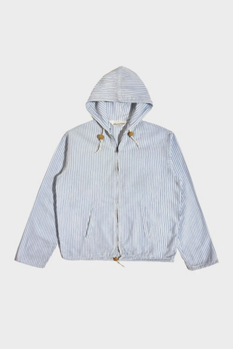 Vintage 1950's Seersucker Hooded Sailing Jacket