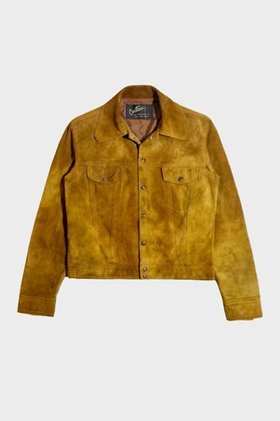 Vintage 1950's Croffeau Suede Western Trucker Jacket