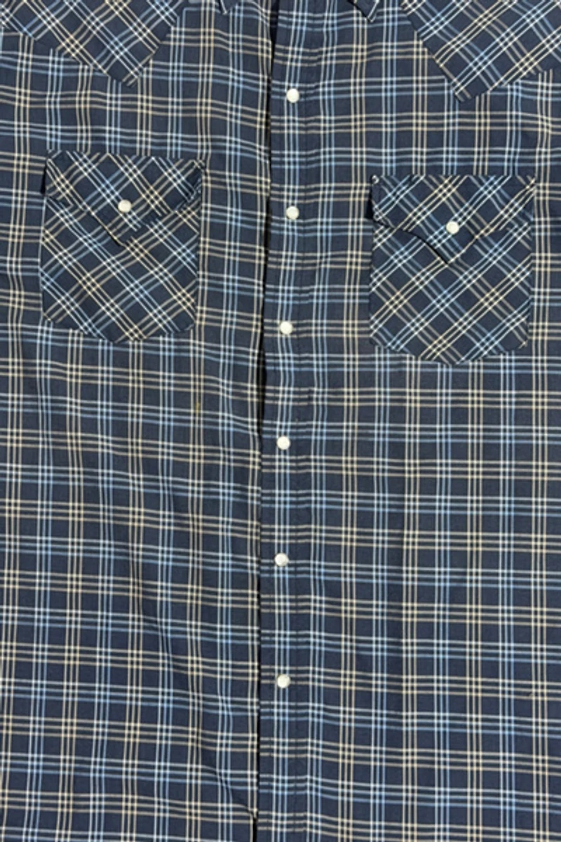 Vintage 1990's Plaid Western Pearl Snap Shirt
