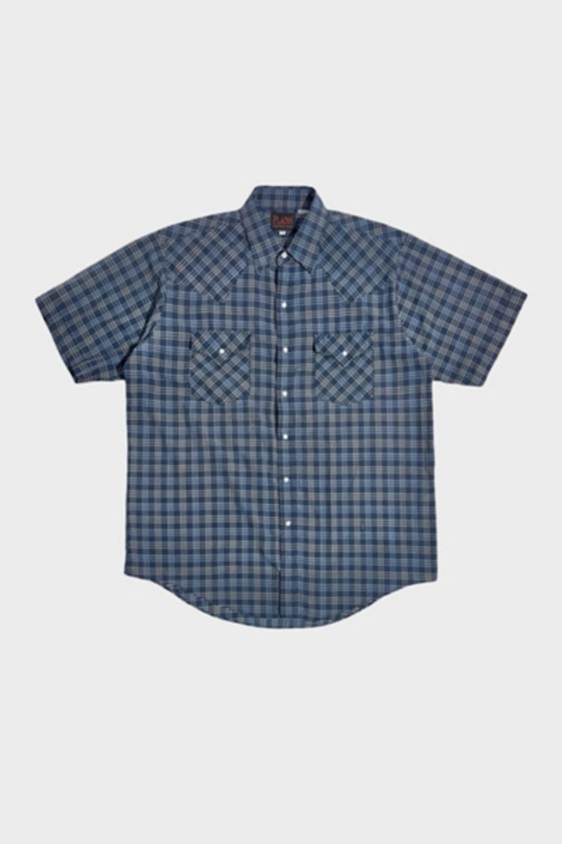 Vintage 1990's Plaid Western Pearl Snap Shirt