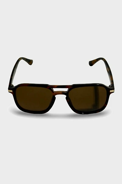 Vintage 1990's Tortoise Square Aviator Sunglasses