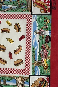 Vintage 1970's Paris Picnic Print Bandana