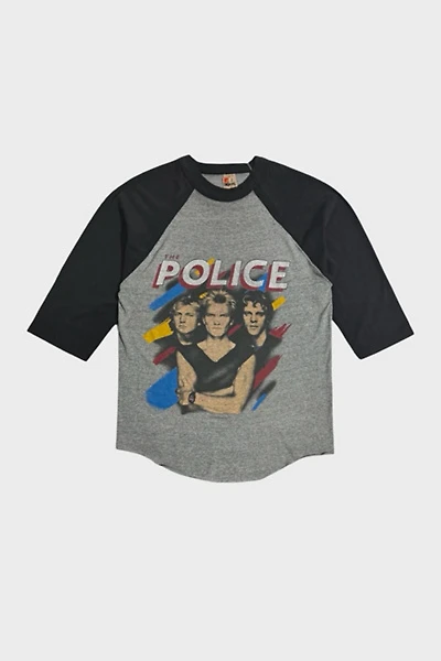 Vintage 1980's The Police Tour Faded Raglan Baseball T-Shirt