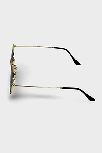 Vintage 1980's Frame Round Lens Sunglasses
