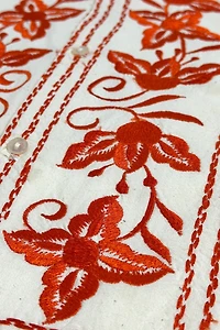 Vintage 1960's Cropped Embroidered Shirt