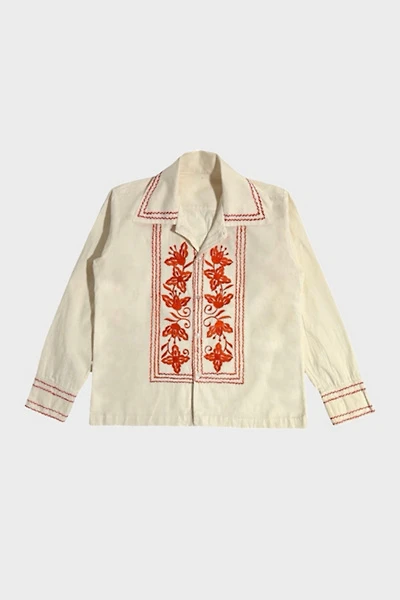 Vintage 1960's Cropped Embroidered Shirt