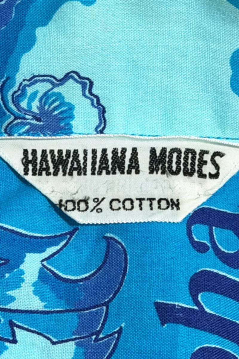 Vintage 1950's Hawaiian Islands Print Shirt