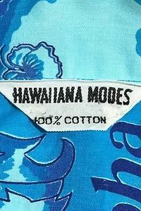 Vintage 1950's Hawaiian Islands Print Shirt