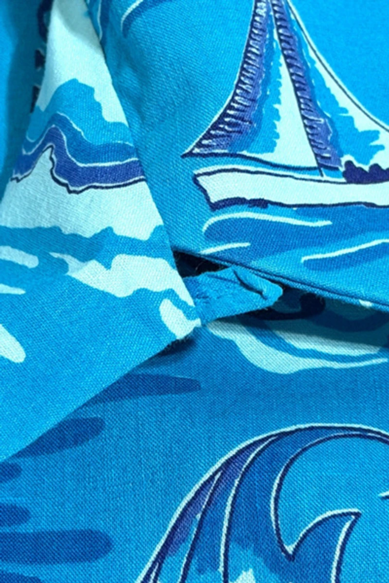 Vintage 1950's Hawaiian Islands Print Shirt
