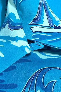 Vintage 1950's Hawaiian Islands Print Shirt