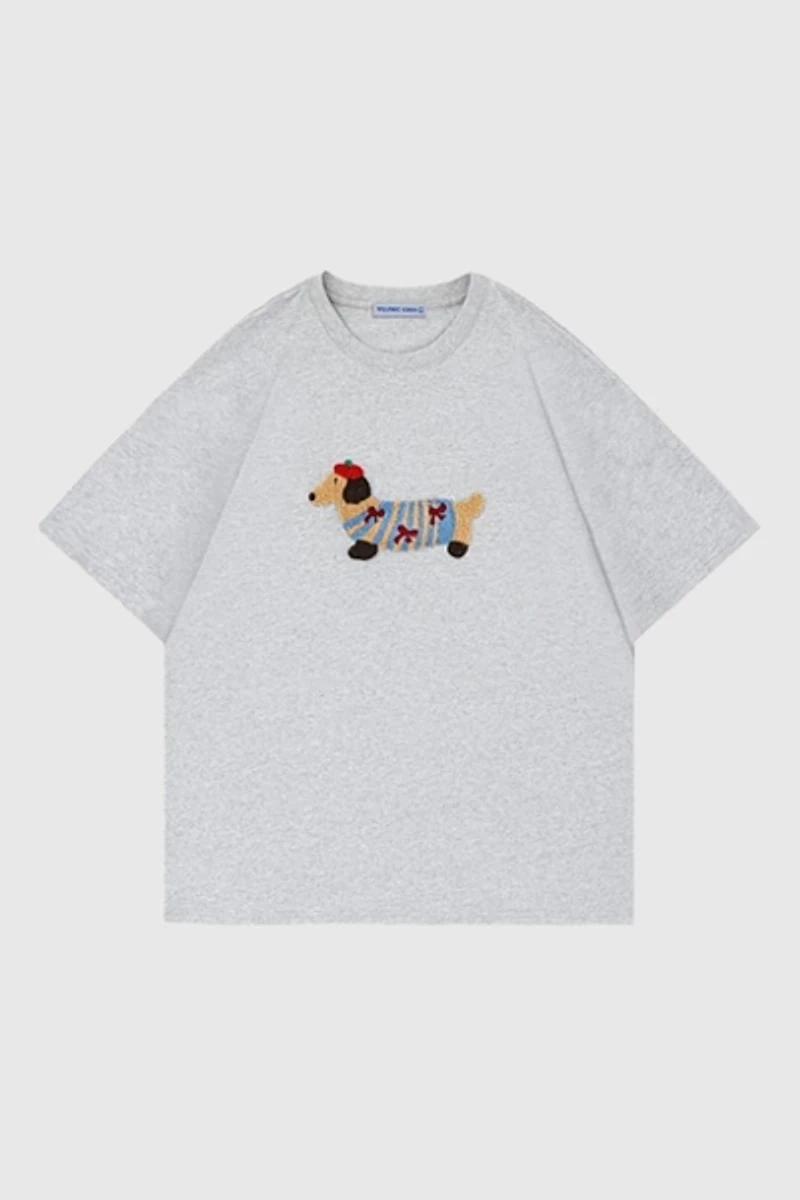 Aelfric Eden Cartoon Dog Embroidery Tee