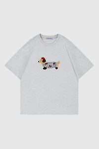 Aelfric Eden Cartoon Dog Embroidery Tee