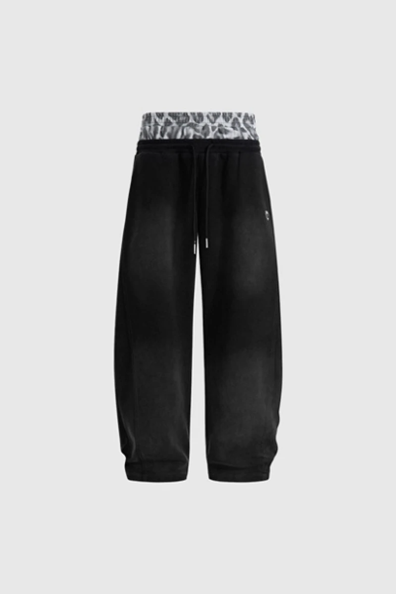 Aelfric Eden Leopard Double Waist Baggy Sweatpants