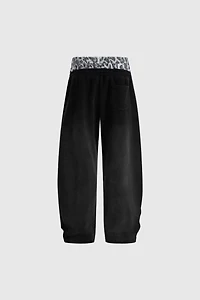 Aelfric Eden Leopard Double Waist Baggy Sweatpants