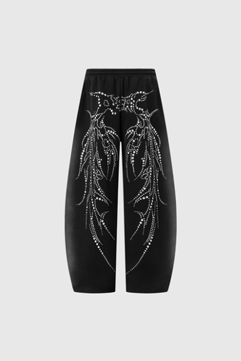 Aelfric Eden Rhinestone Baggy Barrel Sweatpants