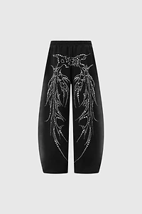 Aelfric Eden Rhinestone Baggy Barrel Sweatpants