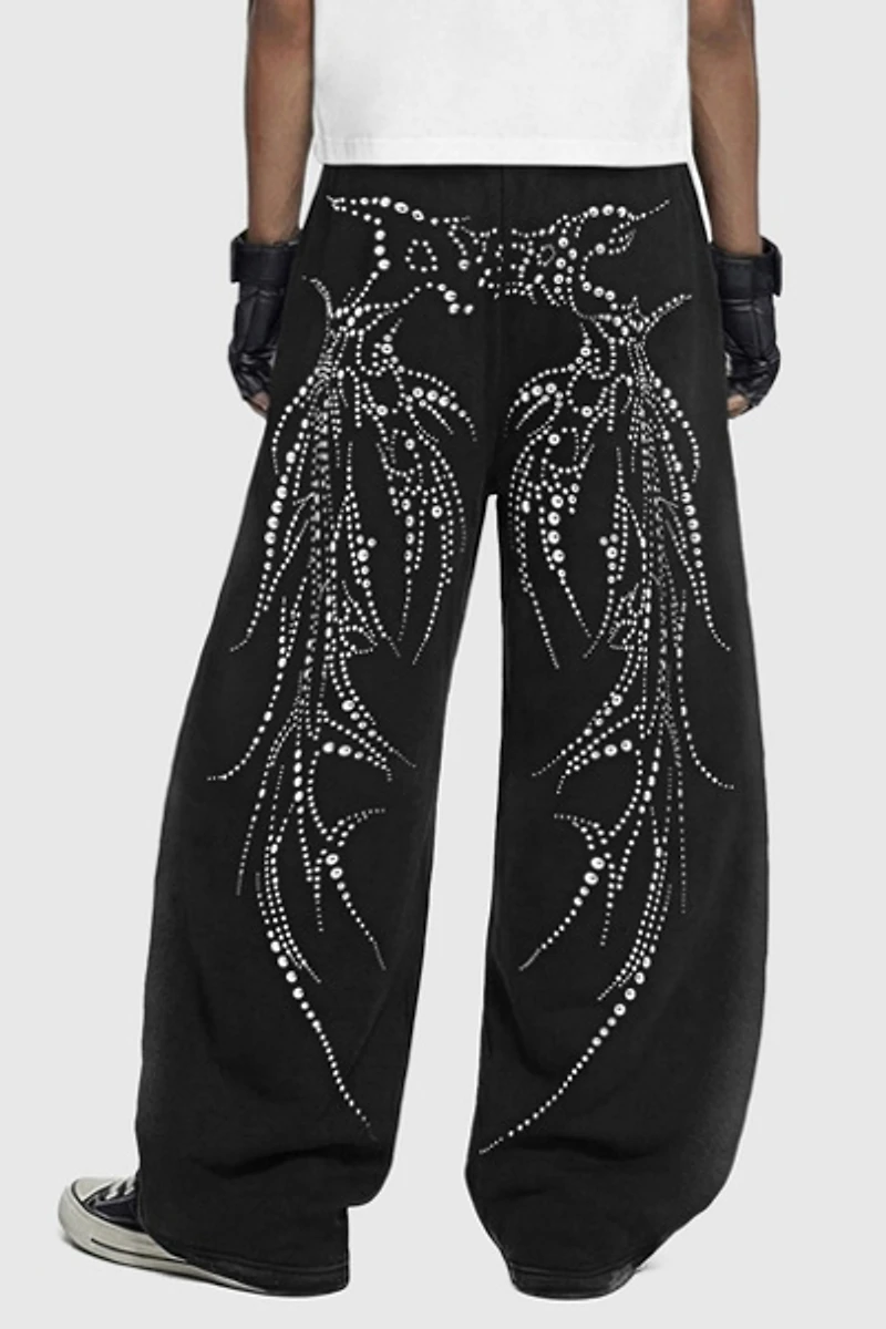 Aelfric Eden Rhinestone Baggy Barrel Sweatpants