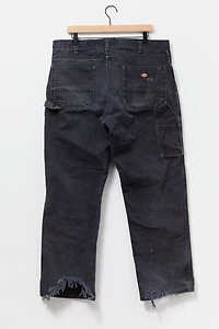 Vintage Y2K Dickies Heavily Distress Black Canvas Carpenter Pants