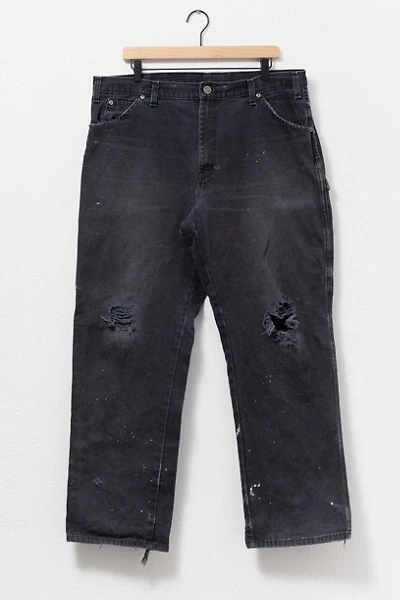 Vintage Y2K Dickies Heavily Distress Black Canvas Carpenter Pants