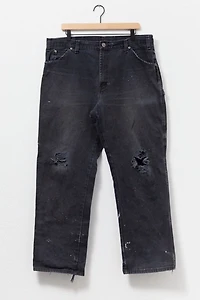 Vintage Y2K Dickies Heavily Distress Black Canvas Carpenter Pants