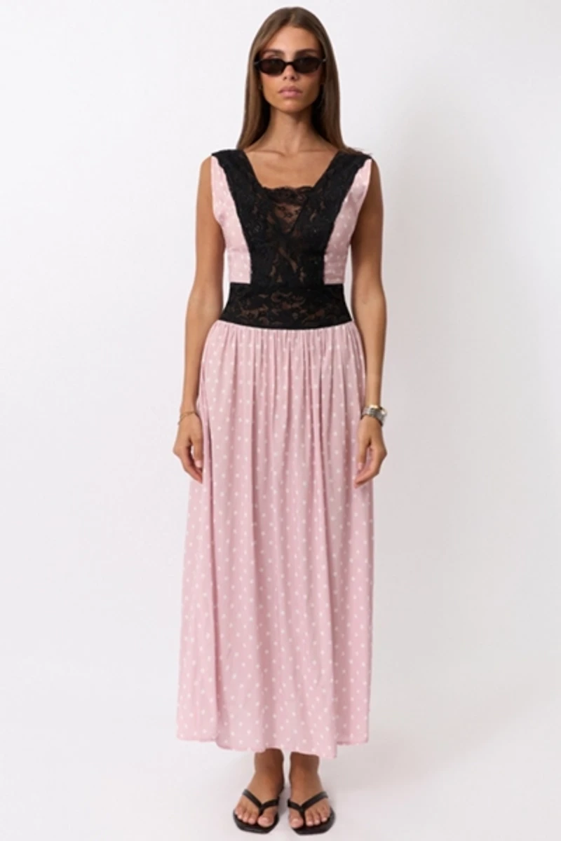 WeWoreWhat Lace Trim Baby Doll Dress