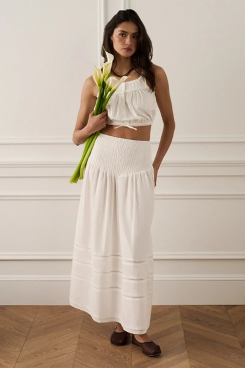 WeWoreWhat Smocked Maxi Skirt