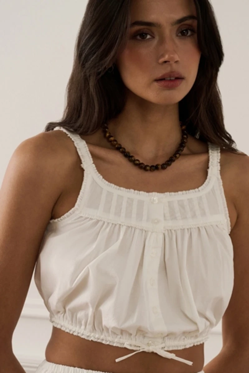 WeWoreWhat Button Up Tank Top