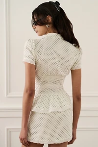 WeWoreWhat Cinched Button Up Top