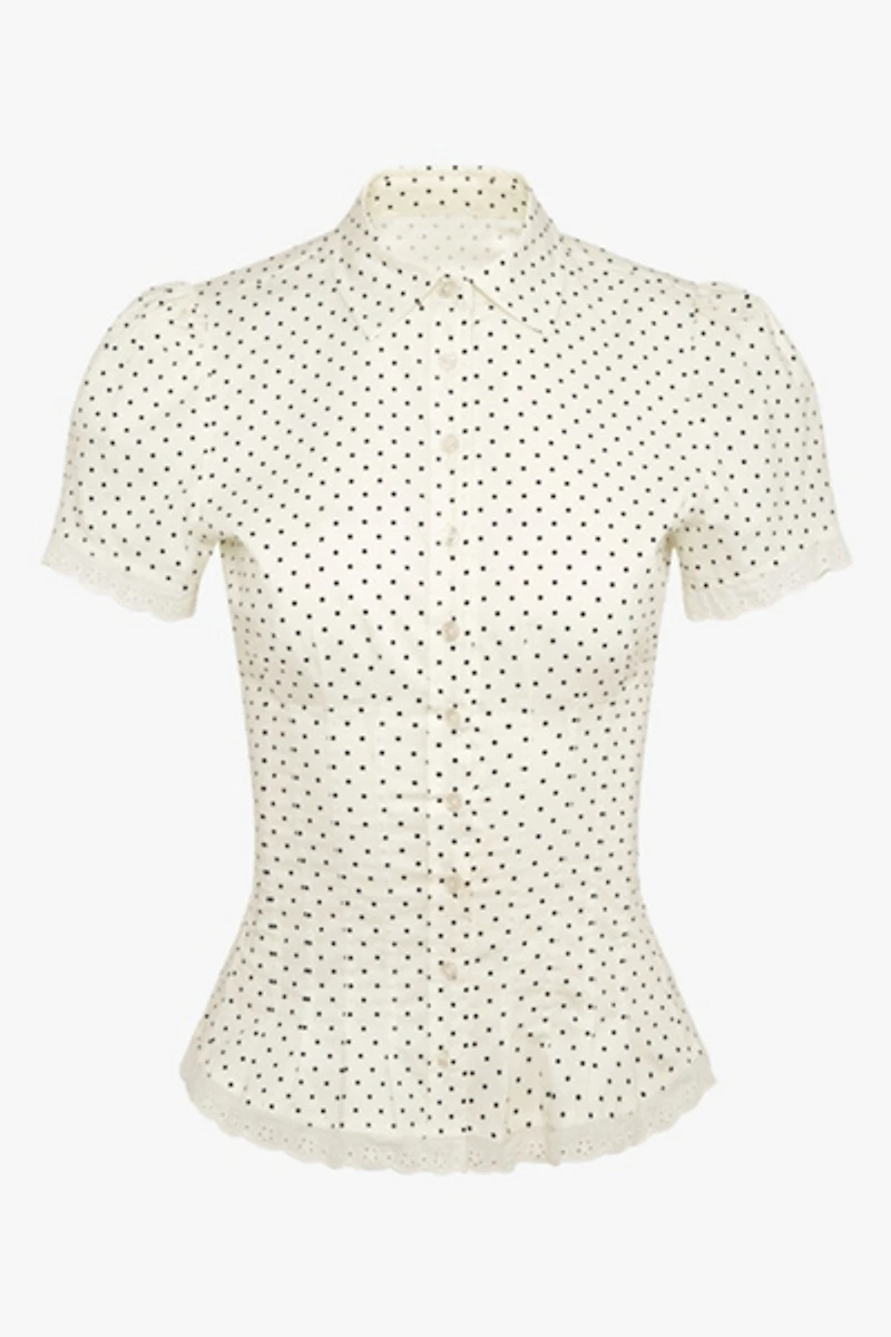 WeWoreWhat Cinched Button Up Top