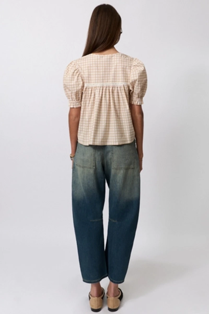 WeWoreWhat Puff Sleeve Baby Doll Top