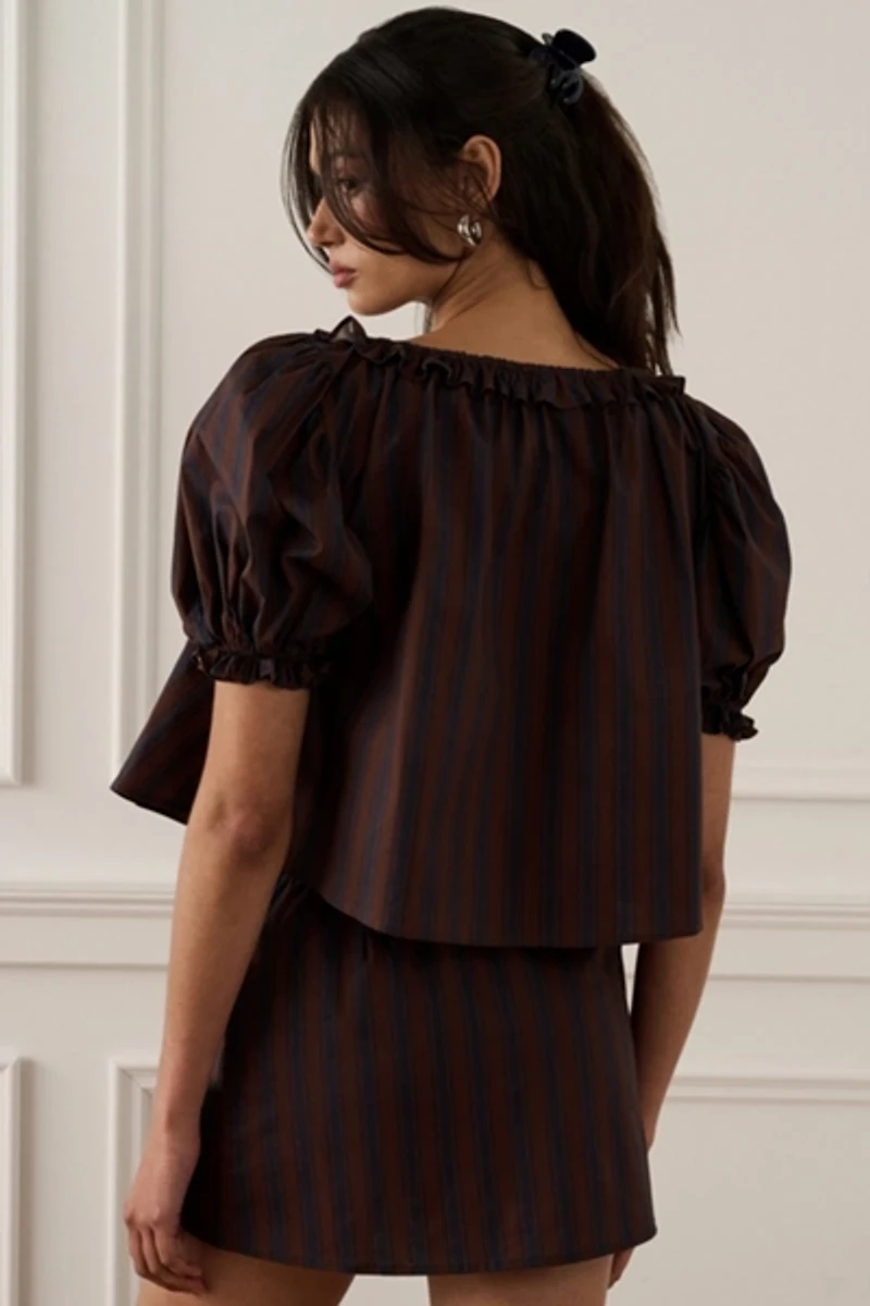 WeWoreWhat Puff Sleeve Button Up Top