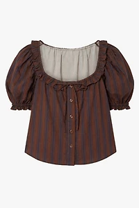 WeWoreWhat Puff Sleeve Button Up Top