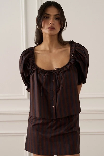 WeWoreWhat Puff Sleeve Button Up Top