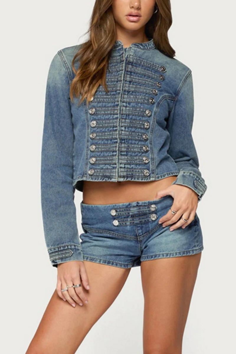 Edikted Jazzy Denim Napoleon Jacket