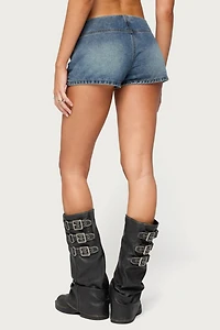 Edikted Jazzy Denim Naploeon Shorts