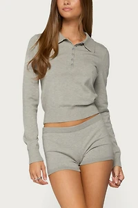 Edikted Edele Knit Micro Shorts