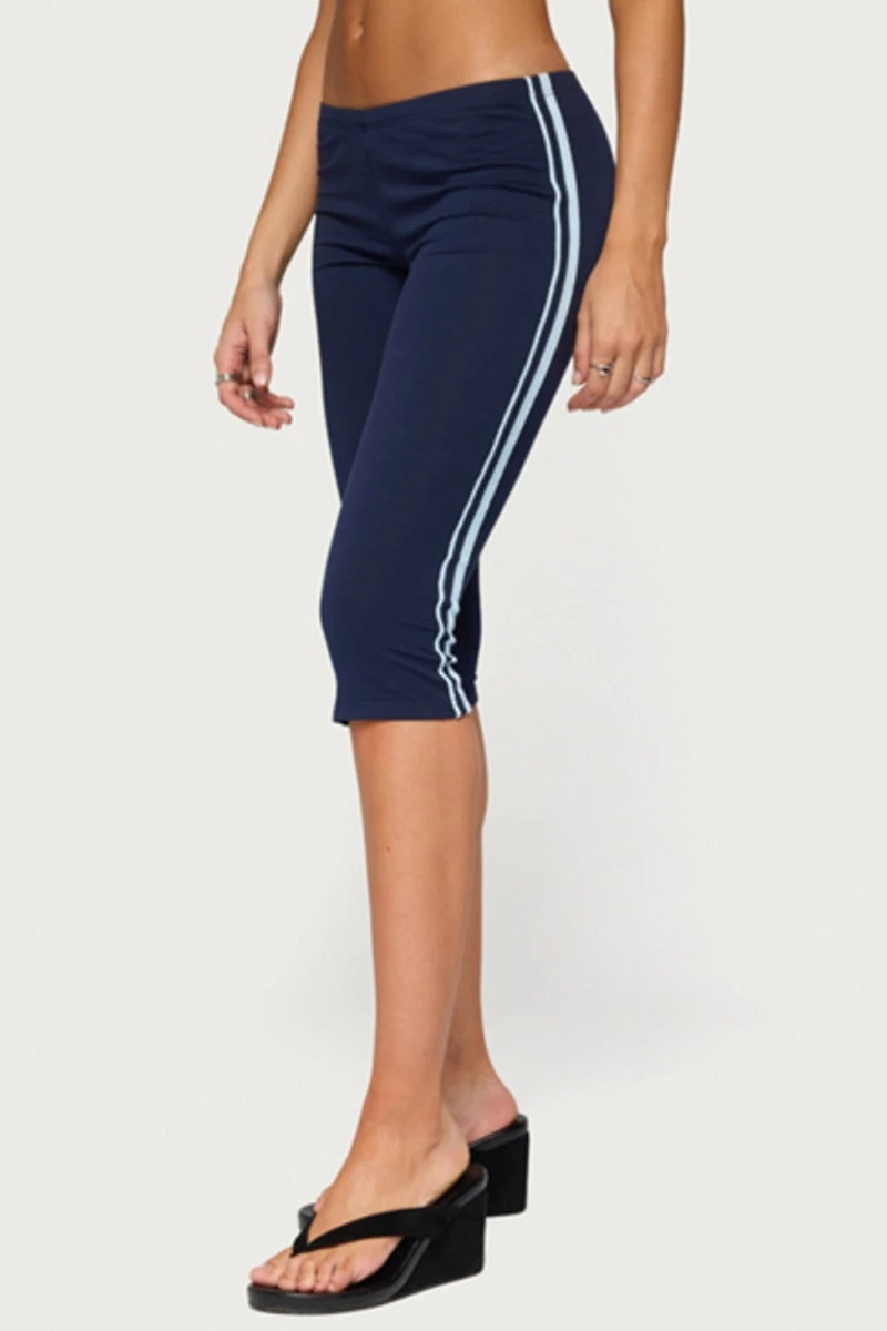 Edikted Danie Stripey Capri Leggings