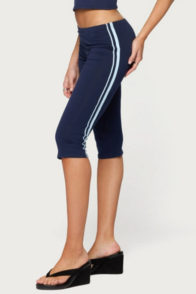 Edikted Danie Stripey Capri Leggings