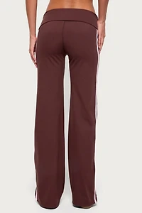 Edikted Anica Stripey Mid Rise Foldover Pants