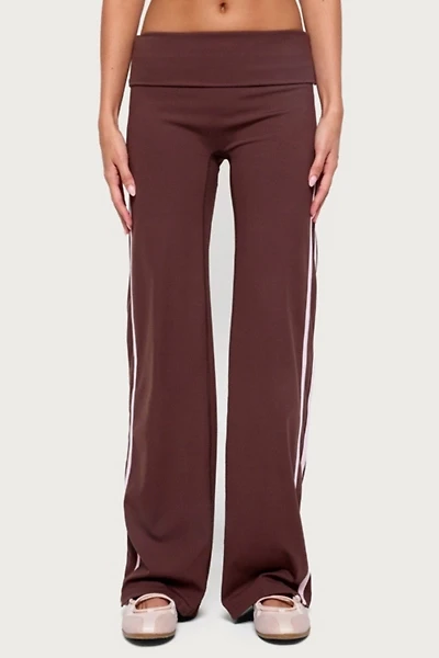 Edikted Anica Stripey Mid Rise Foldover Pants