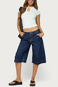 Edikted Posea Twist Keyhole Cutout T Shirt