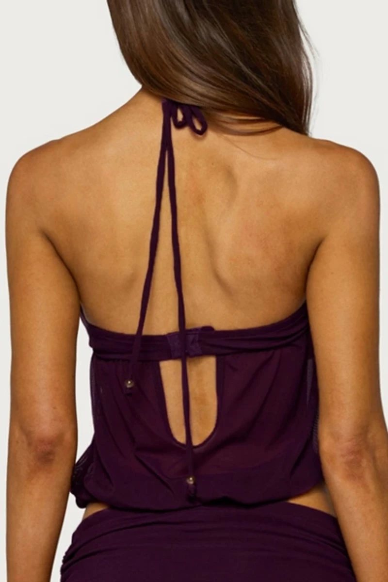 Edikted Lorine Bubble Halter Top