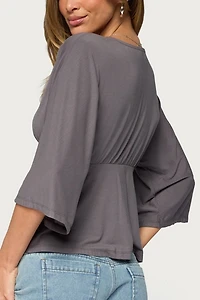 Edikted Kleoh V Neck Babydoll Top