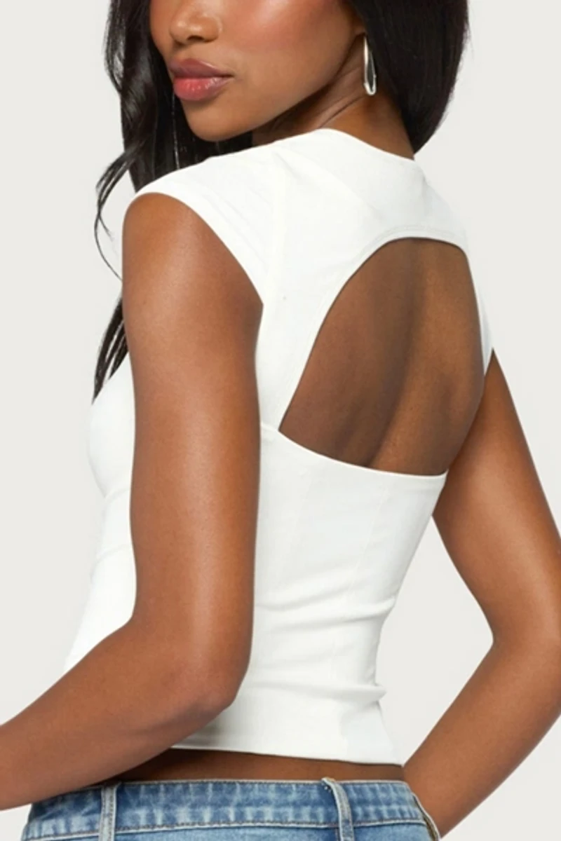 Edikted Dava Hook & Eye Cutout Corset
