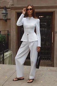 WeWoreWhat Tapered Pleated Pant