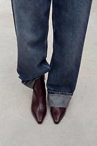 ALOHAS Ambar Rift Leather Ankle Boots