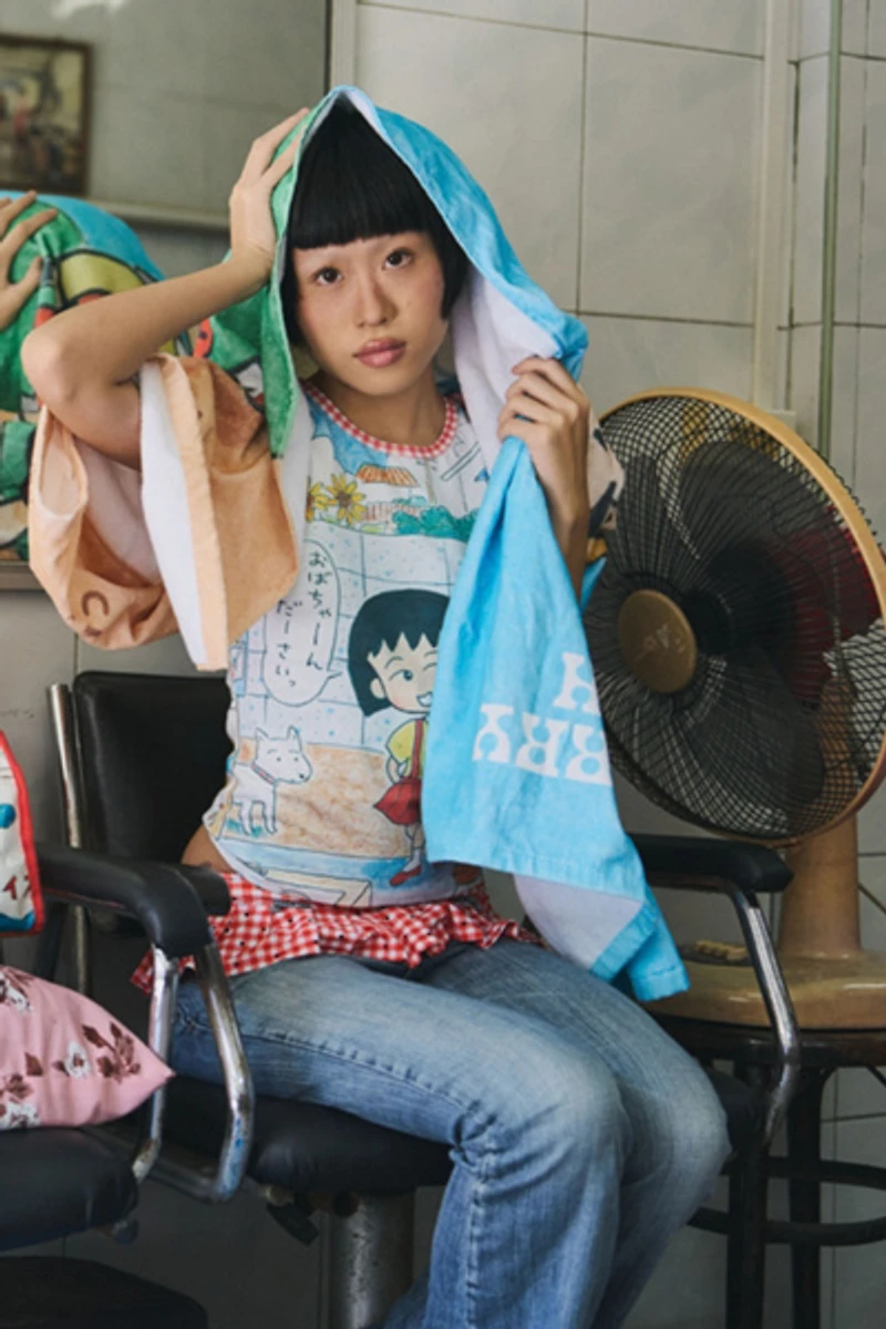 Strawberry Western Chibi Maruko Chan Towel