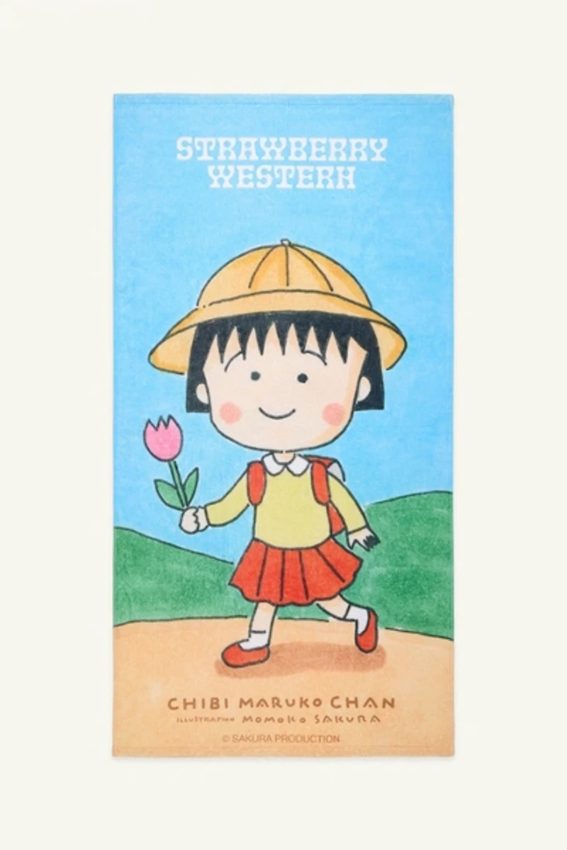 Strawberry Western Chibi Maruko Chan Towel