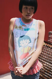 Strawberry Western Chibi Maruko Chan Sweet Shopper Tank